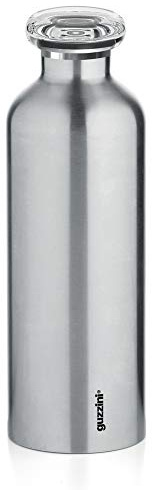 Guzzini - On The Go, Botella Térmica de Viaje Energy L - Acero, Ø 8 x h24 cm | 750 CC - 11670363