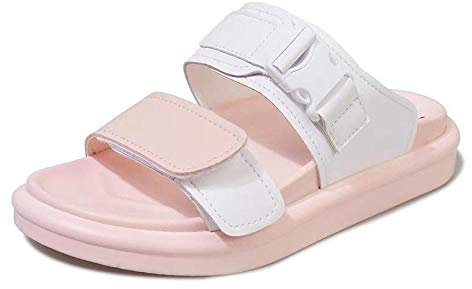 B/H Pantofole per diabetici,Ciabatte Antiscivolo con Piedi gonfi e Sandali Bassi-Cipria_39, Espuma de Memoria Zapatillas para diabéticos