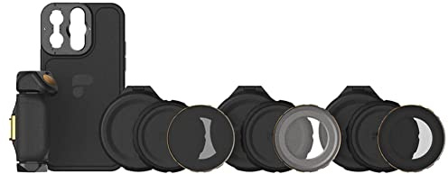 PolarPro - LiteChaser - iPhone 13 - PRO - Kit für Regisseure - Tasche - Filter - Griff - Bluetooth Auslöser - MagSafe kompatibel - Handy Fotografie/Videografie Schwarz