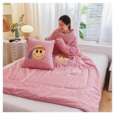 tragbare steppdecke mit ärmeln Lazy Quilts with Sleeves， Plüsch Wearable Throw for Couch Comfortable Fleece Plush Sleeved TV Portable Plush Throw for Sofa, Nap (Size : 150x200cm)