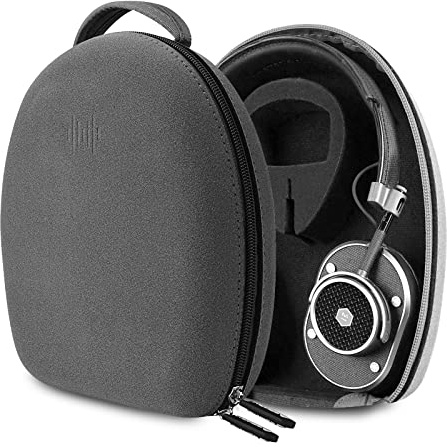 Geekria Shield Case Compatible with B&O Play HX, PORTAL, H9i, JBL Tune760NC/710BT/700BT and More, Replacement Hard Shell Travel Carrying Bag with Cable Storage (Microfiber Grey)