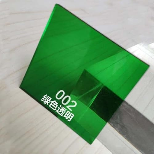 WALNUTS Quadrati Fogli Colorati in plexiglass Acrilico Trasparente/lastra in plexiglass/Personalizzazione lastra acrilica Trasparente a Colori (Color : Transparent Green, Size : 30x30x3mm 50Pcs