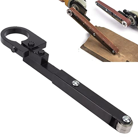 Elektrischer Bandschleifer-Aufsatz, Bandschleifmaschinen-Adapter, Winkelschleifer-Adapter aus Stahl, Passend für Winkelschleifer Modell 100 125, Electric Desktop Belt Grinder