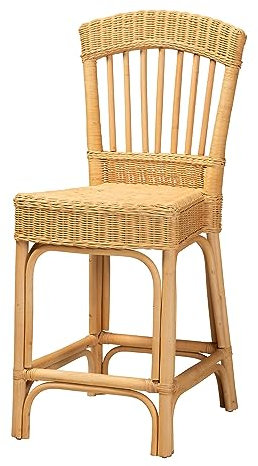 bali & pari Barito Rattan-Hocker, Thekenhöhe, helles Honig