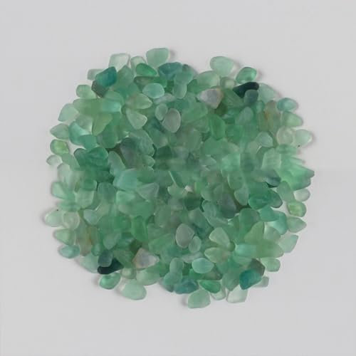 Wambere 100g 5mm-7mm Kleinkörniger Kieskristall,Farbsteine Kleiner Dekorativer Kies,Bastelkies Gartenkies Aquarienkies Kieselstein Zierkies Entmagnetisierungsstein für Aquariendekorationen,Grün B