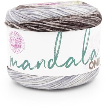 Lion Brand Yarn Mandala Ombre, mehrfarbiges Garn zum Stricken, Häkeln und Basteln, Transformieren, 1 Packung