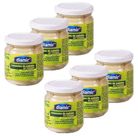 Lot 6x Cœurs de palmiers en rondelle - Bocal 200g