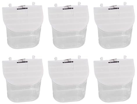 ZBIianxer Papageien Feeder Tasse Vogelfutter Spender Anti Verschütten Vogel Futter Schüssel Samen Behälter Vogel Käfig Zubehör 6PCS