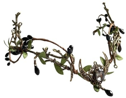 XUCZHAI Elfen-Stirnband Handgefertigte Elfen-Tiara, Elfen-Kopfschmuck, Feenkrone(03)