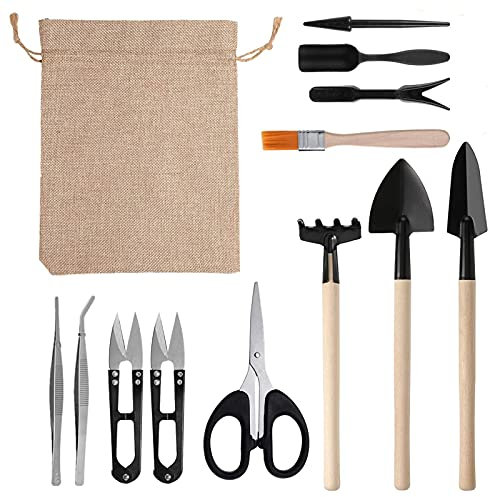 Sukkulenten-Werkzeugset, 13-teiliges Gartenwerkzeug-Set, Gartenblumen-Pflanzen-Umpflanzungszubehör für die Pflege von Blumentöpfen und Kakteen Im Innenbereich