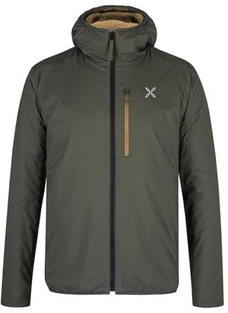 MONTURA Sherpa Reversible Jacket, Giacca da Uomo Reversibile, antivento e idrorepellente (IT, Testo, XL, Regular, Regular, Verde Salvia/Bronze Brown)