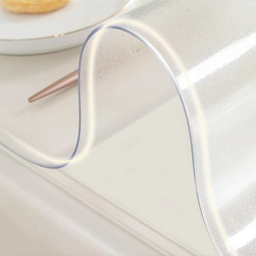 Sottobicchiere in morbido vetro smerigliato trasparente, 2 mm, per tavolini da caffè e tavoli da pranzo, 40 x 80 cm