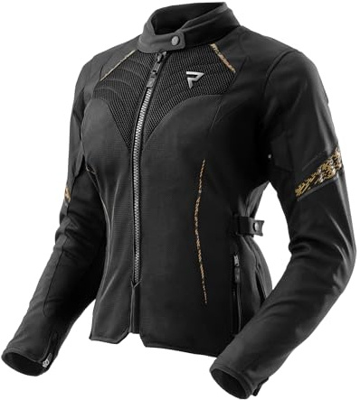 REBELHORN Jax Lady Motorradjacke Damen | Textil | Ellbogen, Schulter und Rückenprotektor Stufe 2 | Abnehmbar Humax Membran | Große Mesh Belüftungspaneele