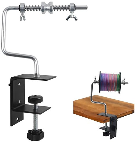 SILANON Angelschnur-Spule, verstellbare Angelschnur-Wickler, Spule, Maschine, tragbar, stabile Spule, Spule, mit Klemme, Spulenstation-System für Spinn- und Wurfrollen
