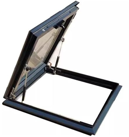 Tragaluces Y Ventanas Para Tejados, Sótano Ventana De Luz Natural, Ventilación Ático Tapas De Tragaluz, Visita Ventana De Aluminio Para Solárium/Graneros, Escotilla De Acceso Al Techo(1.64x3.77ft/50x1