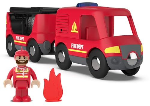 PLLYPE Elektrische Eisenbahn holzschienen, Holzeisenbahn elektrische lok, Batteriebetriebener Zug Magnetanschluss, kompatibel mit Thomas, Brio, Spielzeugauto für Junge Mädchen