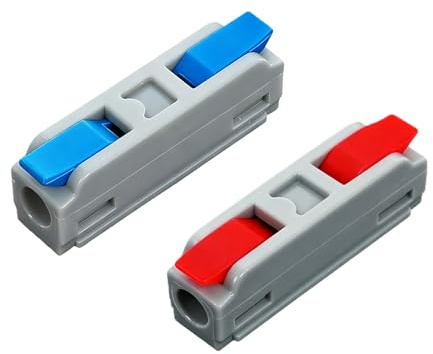 JOYELEC 38 Stück Verbindungsklemmen,LT-1 Schnellanschlussklemme Kabelverbinder,Kompakten Steckklemmen 1 Eingänge/1 Ausgänge, Kabel 0.5-2.5(4.0) mm²,250V,32A Leiter Klemme