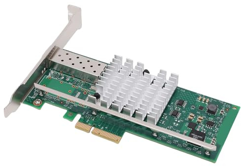 VELATEMOR 10GB PCI E X4 Network Card Adapter, Single SFP+ Port Ethernet Adapter Card with 82599EN Controller, Support for Server VMware ESXi