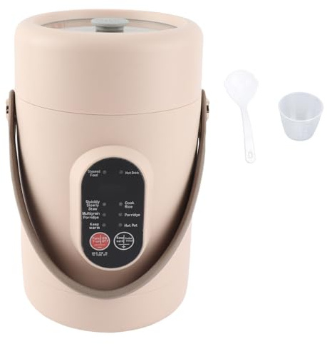 Ghzste Mini Cuisinière électrique, Marmite à Ragoût Portable avec Couvercle, pour Nouilles de Riz, Bouillie, Soupe, thé, Viande, Pâtes, Steak, œufs, Riz Frit, Ramen (Prise UE 220V)