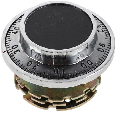 LOORGVEL Mechanisches 3 scheiben Metall Zahlenschloss mit Drehknopf Verchromt Diebstahlsicher für Schmuckkästchen Geldkassetten und Dokumentenschränke Ersatz Tresorschloss für Büro