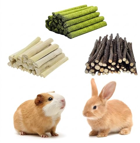 300 g naturlig nibberblandning för gnagare – godis, äppelträ och höpinnar, tuggmellanmål och sysselsättning för kaniner, marsvin, hamstrar och chinchillor