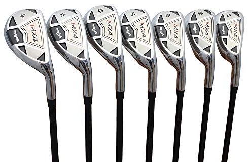 Men’s Majek MX4 Hybrid Iron Set, which Includes: #4, 5, 6, 7, 8, 9, +PW Senior Flex Right Handed Utility “A” Flex Clubs