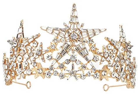Lurrose Rhinestone Krone Haarschmuck Für Frauen 17.3X12.0X8.0Cm Perfekt Für Hochzeiten Geburtstagsfeiern Und Festlichkeiten