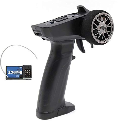 ZHITING Turbo Racing 91803G-VT 2,4 GHz 3CH Radio Transmitter 3-Kanal-Fernbedienung Remote Controller mit Empfänger für RC-Car-Boot