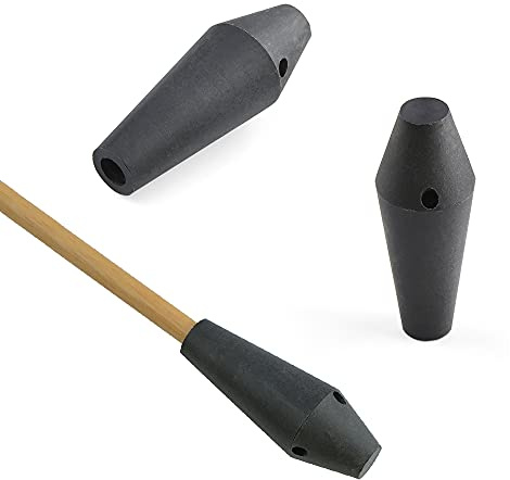 SHARROW 6/12 Stück Bogenschießen Pfeifen Pfeilspitzen Nylon Whistle Broadhead Jagdspitzen Jagdpfeife Signale Pfeilspitzen 3 Löcher für 8mm Holzpfeil Bambuspfeil Carbonpfeile (Schwarz, 6 Stück)