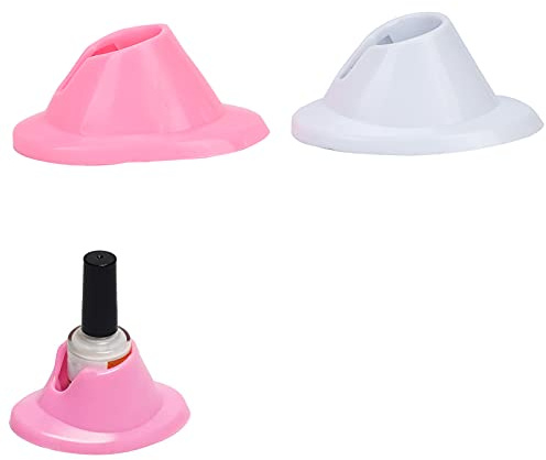 2-piece soft rubber nail polish bottle holder/spill-proof nail polish holder suitable for nail salons and personal use.