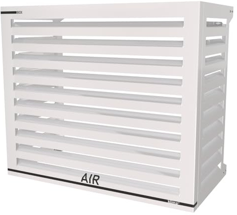 Box Air Klima Cover Clima Blade M Blanco – Cubierta para Aire Acondicionado Exterior de Aluminio Composite, Soportes INOX Regulables, Instalación en Pared, Protección Unidad Exterior