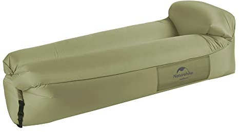 Naturehike Aufblasbarer Liegesessel, Wasserdichtes Aufblasbares Sofa mit Tragbarem Rucksack, Aufblasbares Bett für Reisen, Camping, Pool (Grün)