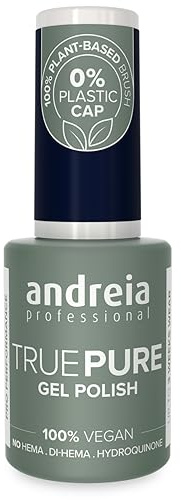 Andreia Professional Hema and TPO Free Gel Polish - TRUE PURE 21 Free and 100% Vegan for Sensitive Nails - UV LED Soak Off Gel Nail Varnish - Colour T45 Midnight Blue 10.5ml