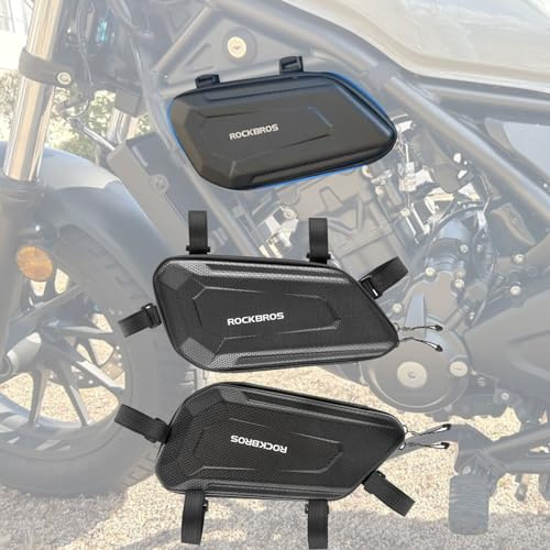 WOOGA motorcykel modifierad sidoväska vattentät triangel sidoväska hårt skal väska 3,5 gal (1,5 L) för Ho&nda REBEL cmx 250/300/500/1100 (1 par väskor)