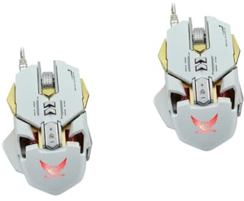 Tastiera meccanica da gioco ad alte prestazioni e mouse wireless silenzioso da gioco essenziale RGB gamer cool gaming silenzioso mouse wireless gamer cablato USB bianco X300 Computer (colore: Whitex2