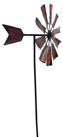 BinaryABC Outdoor Yard Windmill Metal Wind Spinner,Wind Sculptures Spinners Yard Decor Pinwheel,for Garden Yard Lawn Patio Decoration