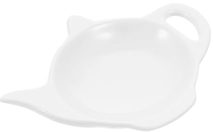 Garneck 3pcs Teabag Holder Heat-resistant Teabag Tray Multi-function Decorative Dish