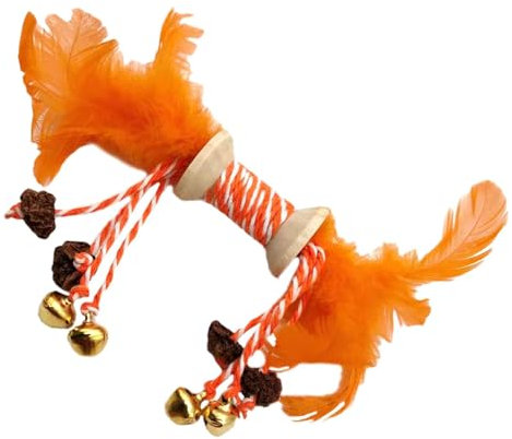 Aizuoni Katzenminze-Kauspielzeug für Katzen,Katzen-Kauspielzeug für Zähne,Beißspielzeug für Kätzchen aus - Mit Bell Indoor Kittens Bunte Federn Spielzeug Interaktiv, verschleißfest, bissfest