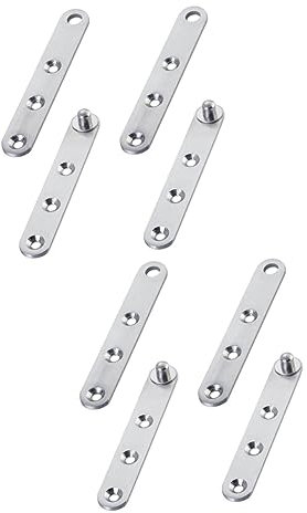 Hoement 12 Stk Scharnier Silver Rostfreier Stahl