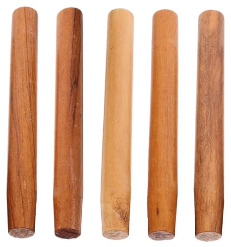 Sosoport 5pezzi Manico in Legno Duro Sostituzione Asta Per Pala Martello Impugnatura Di Ricambio Gambo Legno Asta Bullone Protettore Per Giardinaggio