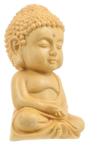 PRETYZOOM Kleine Buddha Figur Feine Handwerkskunst Stabilität Kreative Meditationsdekor für Innenräume und Schreibtischdekoration