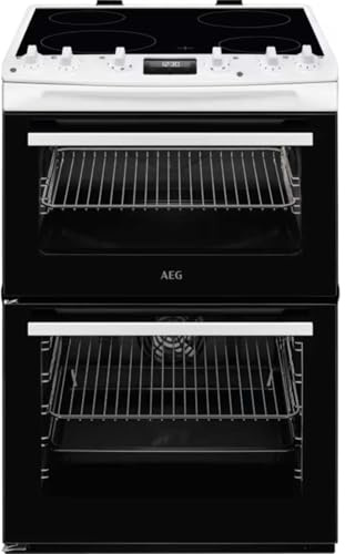 AEG CCX6540ACW 116L Built-in Double Oven with 4 Ceramic Hobs - White
