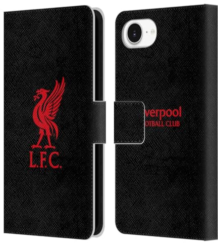 Head Case Designs Offizielle Liverpool Football Club Logo Rot Und Schwarz Liver Bird Leder-Wallet-Hülle Kompatibel mit Apple iPhone 16e / iPhone 17e