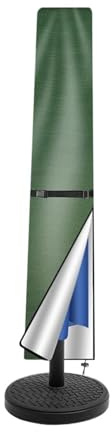YGLEEULI Housse de Parasol Verte for Jardin, Protection de Parasol, Droite, imperméable, Oxford, revêtement PVC pour Parasol Déporté(Straight 190cm)