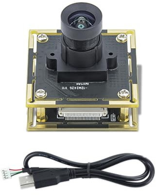 Itkcozcg Webcam USB 12 MP IMX586 avec détection 4K 30 fps 90 degrés sans distorsion lentille double microphones numériques large ordinateur webcam