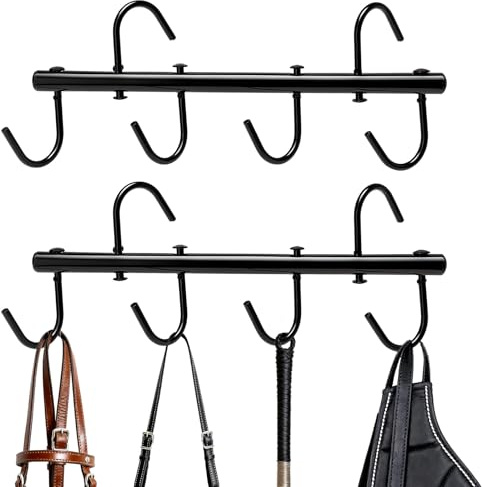 IDUNSEED 2Pcs Trensenhalter-Pferd,Pferdezubehör zum Aufhängen von Haken für Aufbewahrungseimer oder andere GegenständeTragkraft 25 kg, geeignet für Pferdefarmen, Pferdeanhänger und Sattelgeschäfte