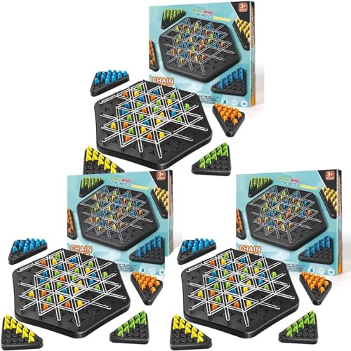 Chain Triangle Chess Game,Triggle Rubber Band Game,Chain Triangle Chess,Creative Funny Chain Triangle Game, Chain Triangular Chess Desktop Puzzle Game
