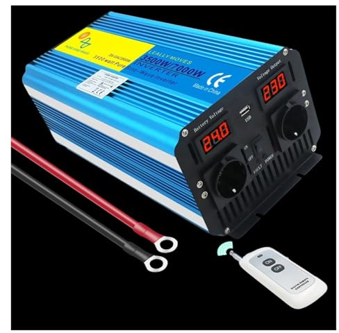 Convertisseur Tension Onduleur Sinusoïdal Pur 8 KW DC12 V/24 V vers AC220 V Télécommande pour Réfrigérateur Alimentation Domestique Convertisseur Sinusoïdal Pur(24V 220V 7000W)