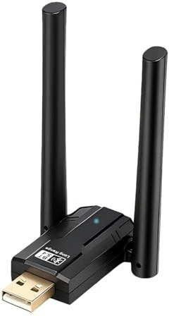 Dongle Bluetooth 5.4, Adaptateur Bluetooth USB Longue Distance 150M Multi-Directional Antenne Cle Bluetooth Faible Latence pour PC Laptop Casque Souris Manette Smartphone Tablette Windows 11/10/8.1/7