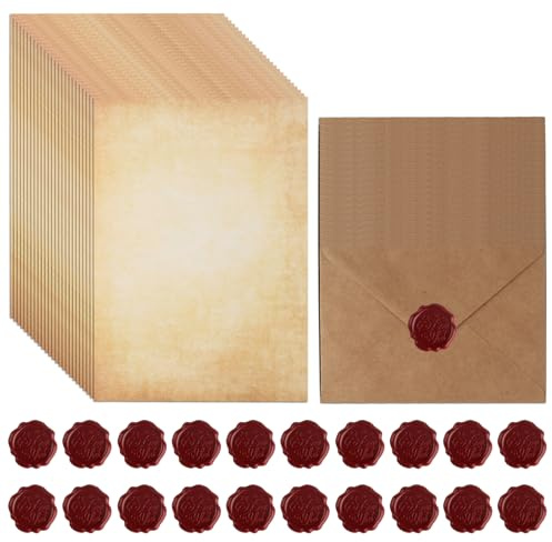 ErShiPing 65 Pcs Vintage Writing Paper and Envelopes Sets